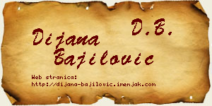 Dijana Bajilović vizit kartica